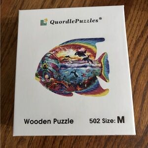 New QuordlePuzzle Wooden Rainbow Fish Puzzle